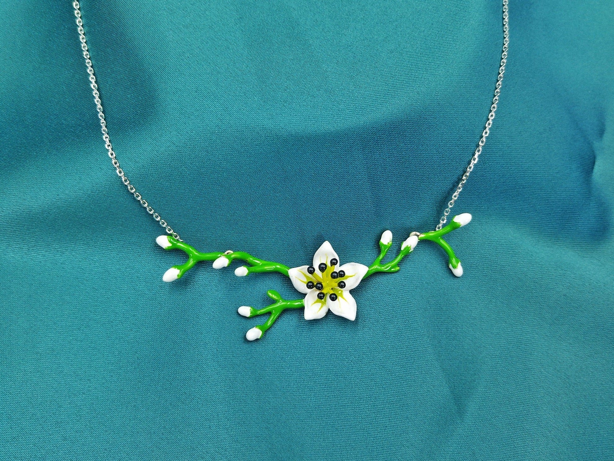 Pear Flower Necklace